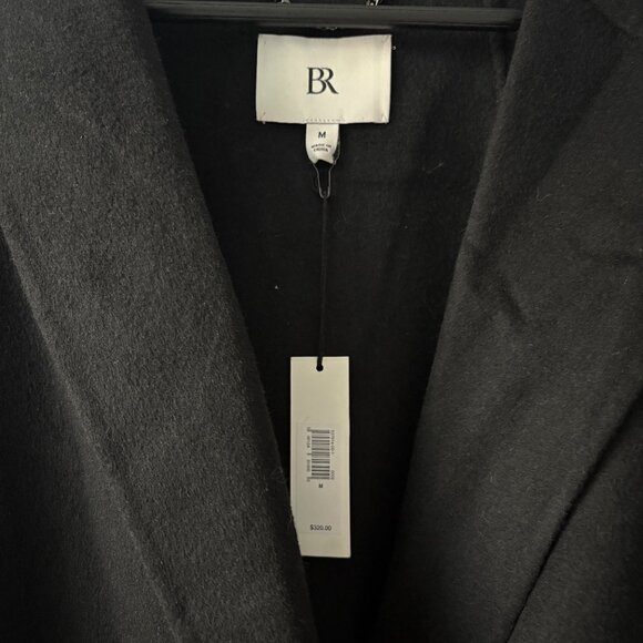 Banana Republic NEW double faced belted wrap coat recycled wool blend women's M - Picture 5 of 8